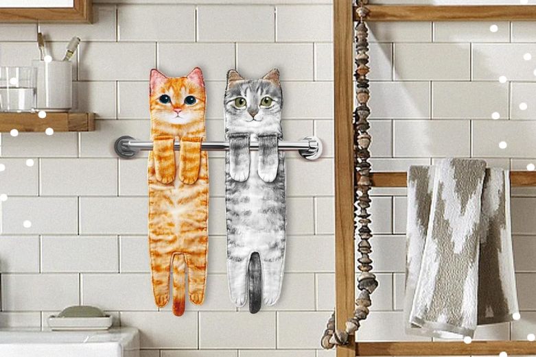 Lustige Katzen Handtücher für Küche und Badezimmer